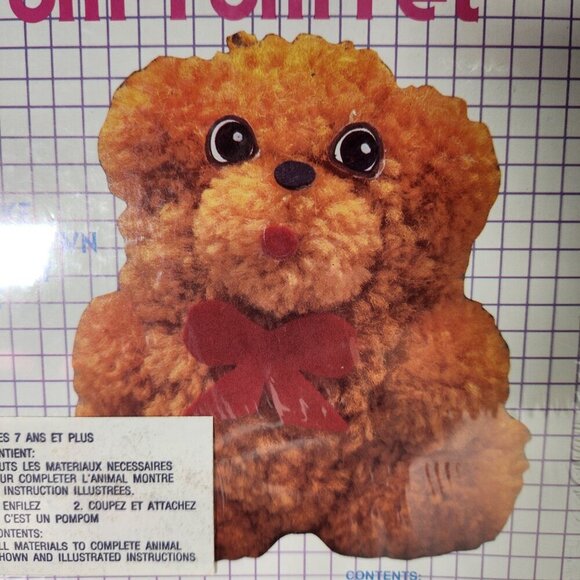 Vintage Simplicity Pom Pom Pet Craft Kit #8027 Vintage 1986 - Picture 3 of 8